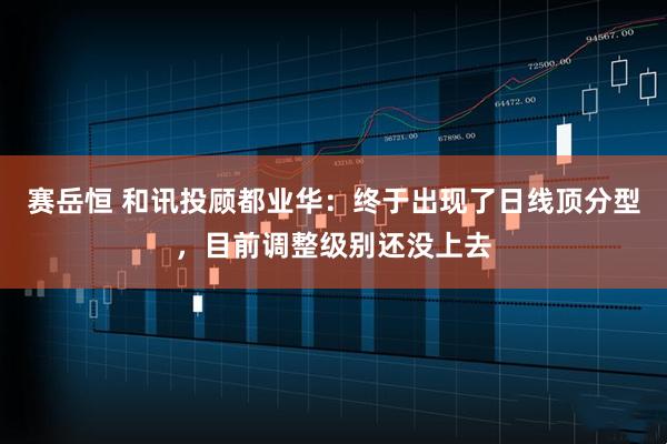 赛岳恒 和讯投顾都业华：终于出现了日线顶分型，目前调整级别还没上去